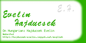 evelin hajducsek business card